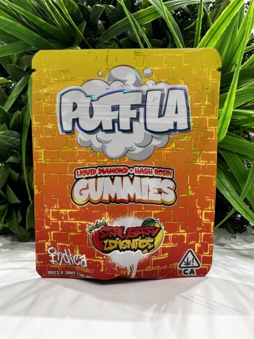 PUFF LA GUMMIES - HASH ROSIN 500mg- STRAWBERRY LEMONADE